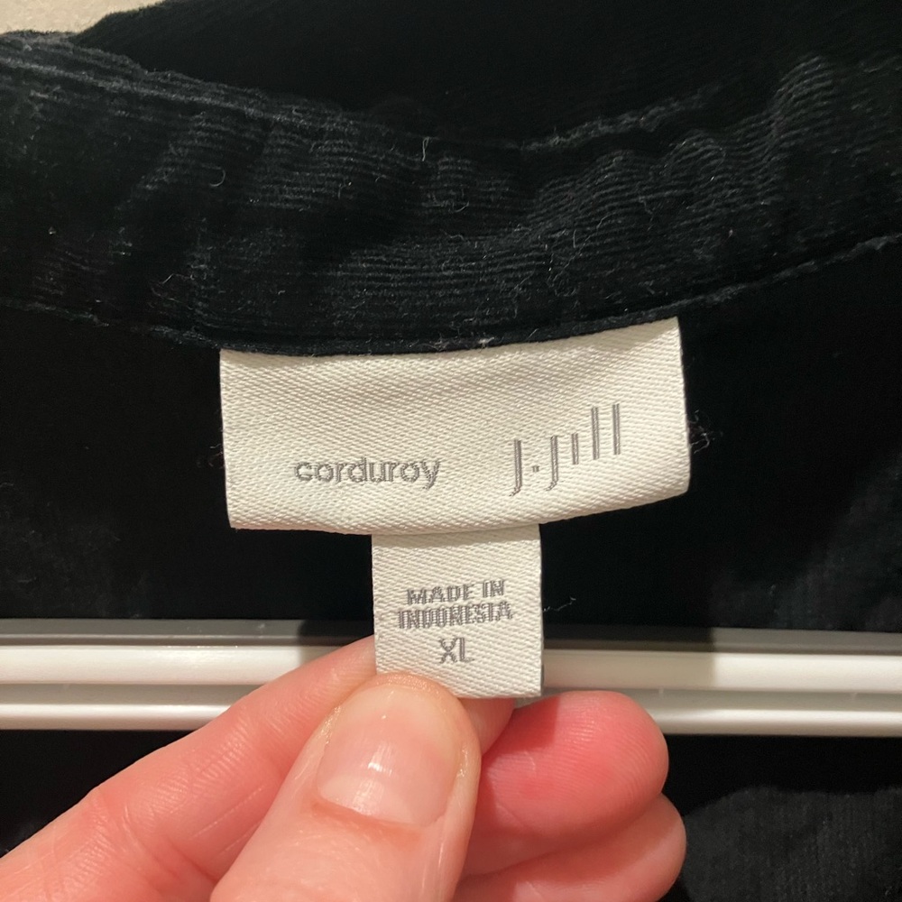 J. Jill Black Corduroy Shirt - Picture 3 of 7